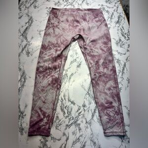 Women’s Mauve Tie-Dye Leggings with High Waist XXLarge